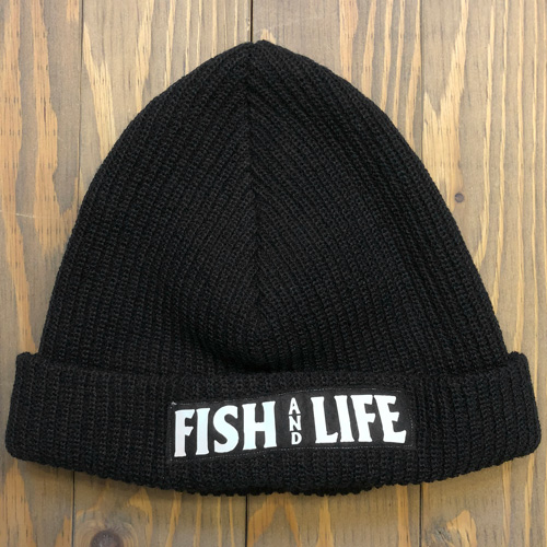 fish&life,beanie,patchlogo,black,top