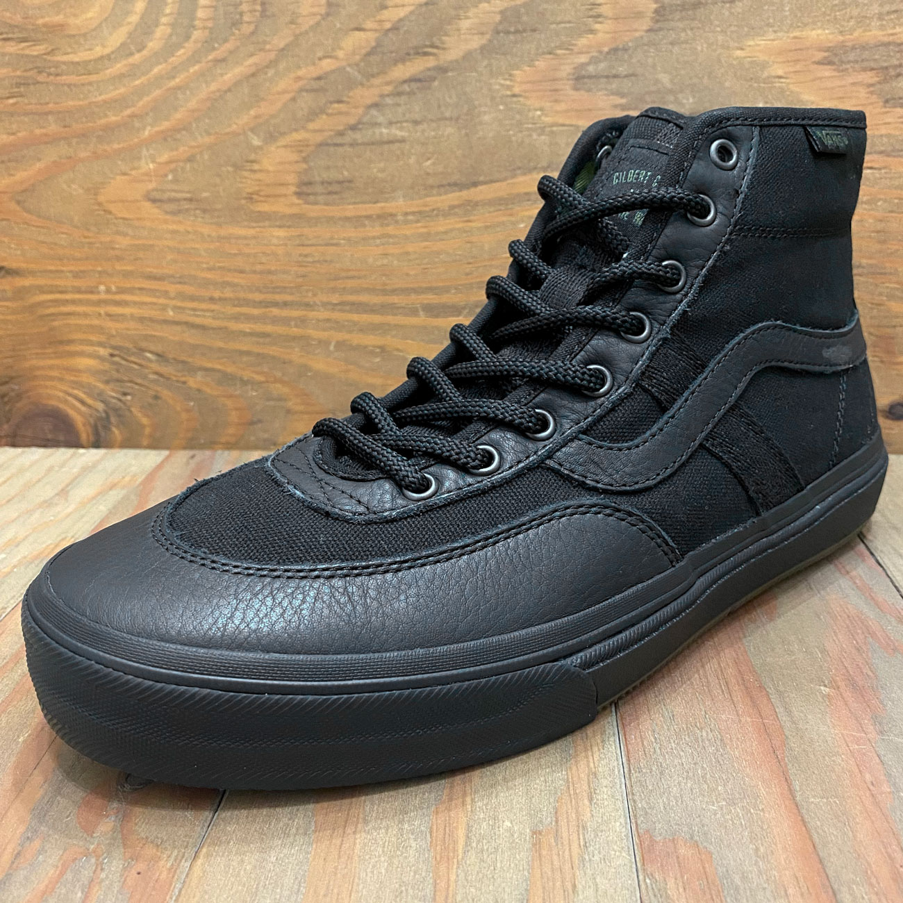 VANS CROCKETT HIGH BUTTER LEATHER BLACK 