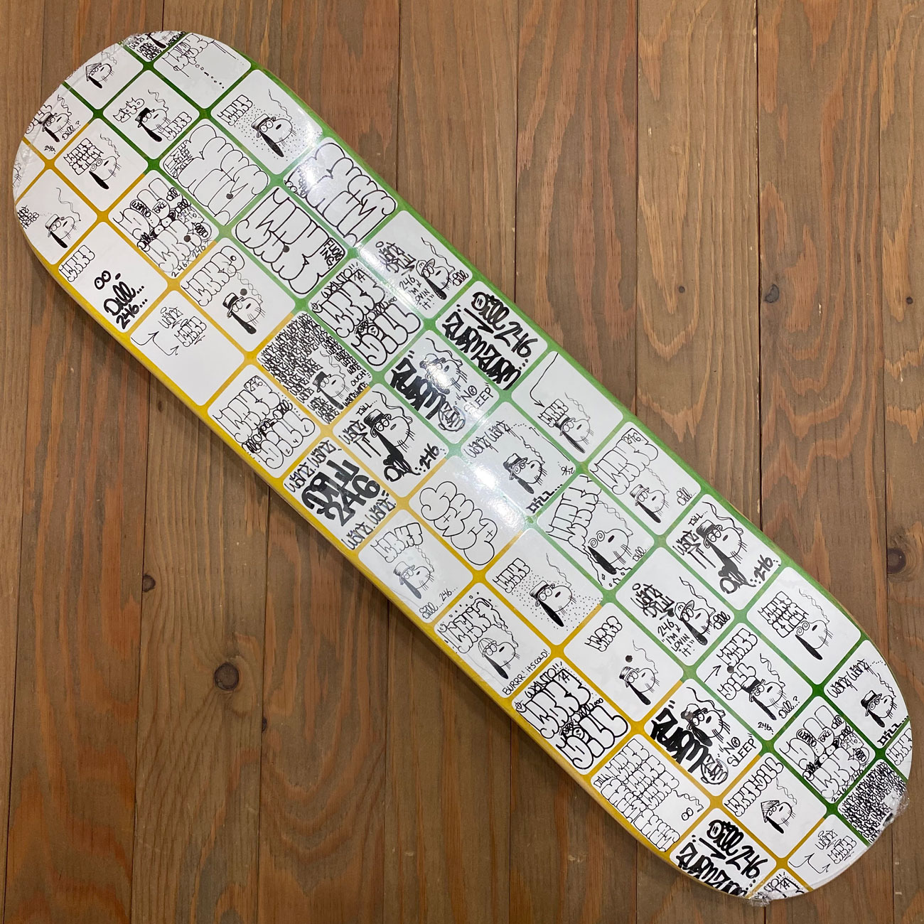 FUCKING AWESOME DILL WANTO GREEN/YELLOW DECK 8.25inch