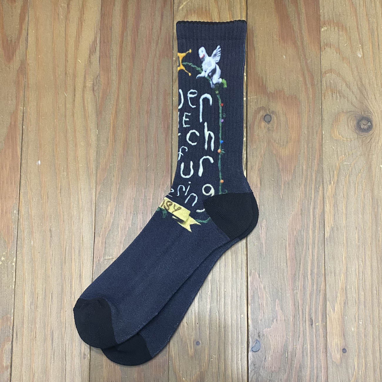 WHIMSY ANGEL SOX BLACK