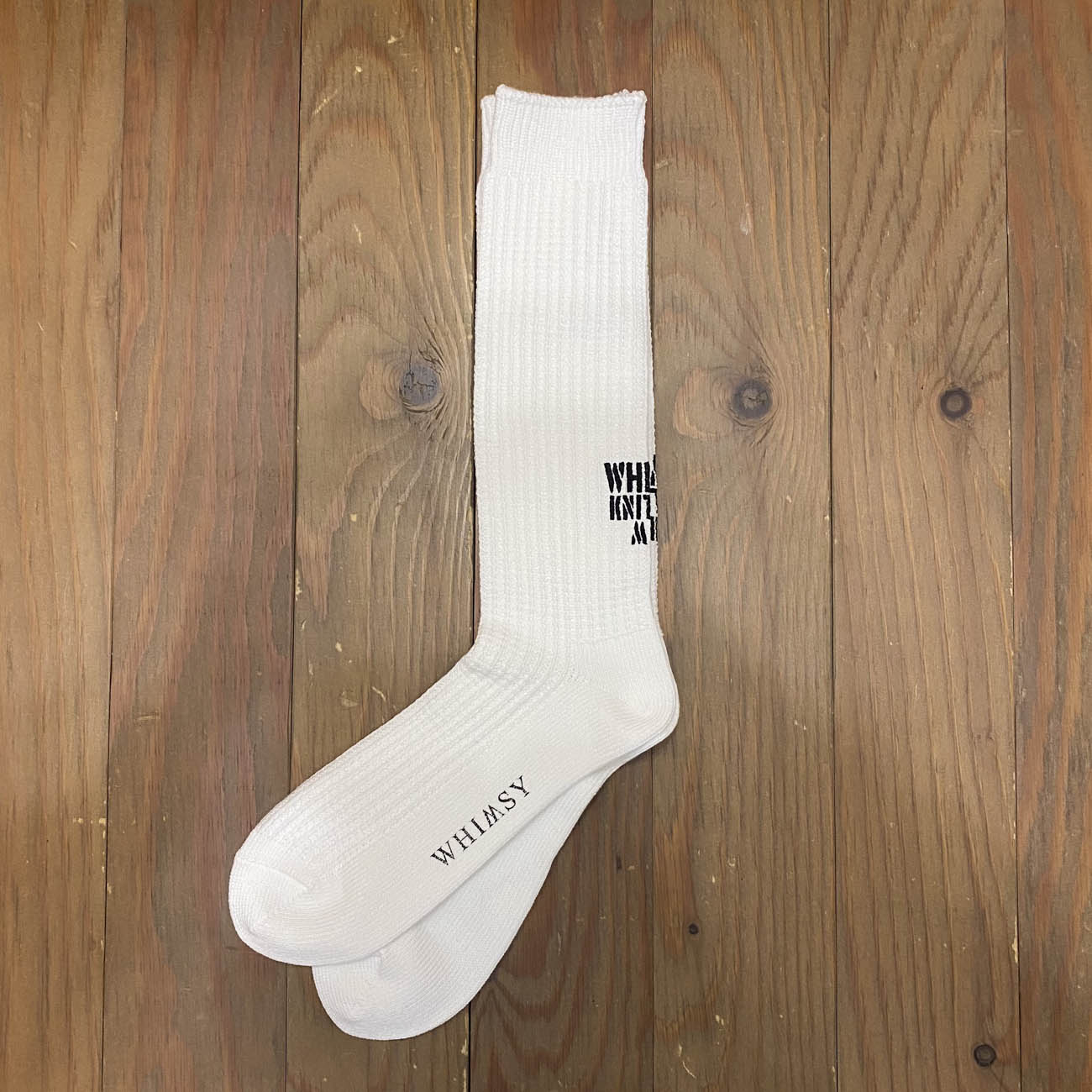 WHIMSY WAFFLE SOX WHITE