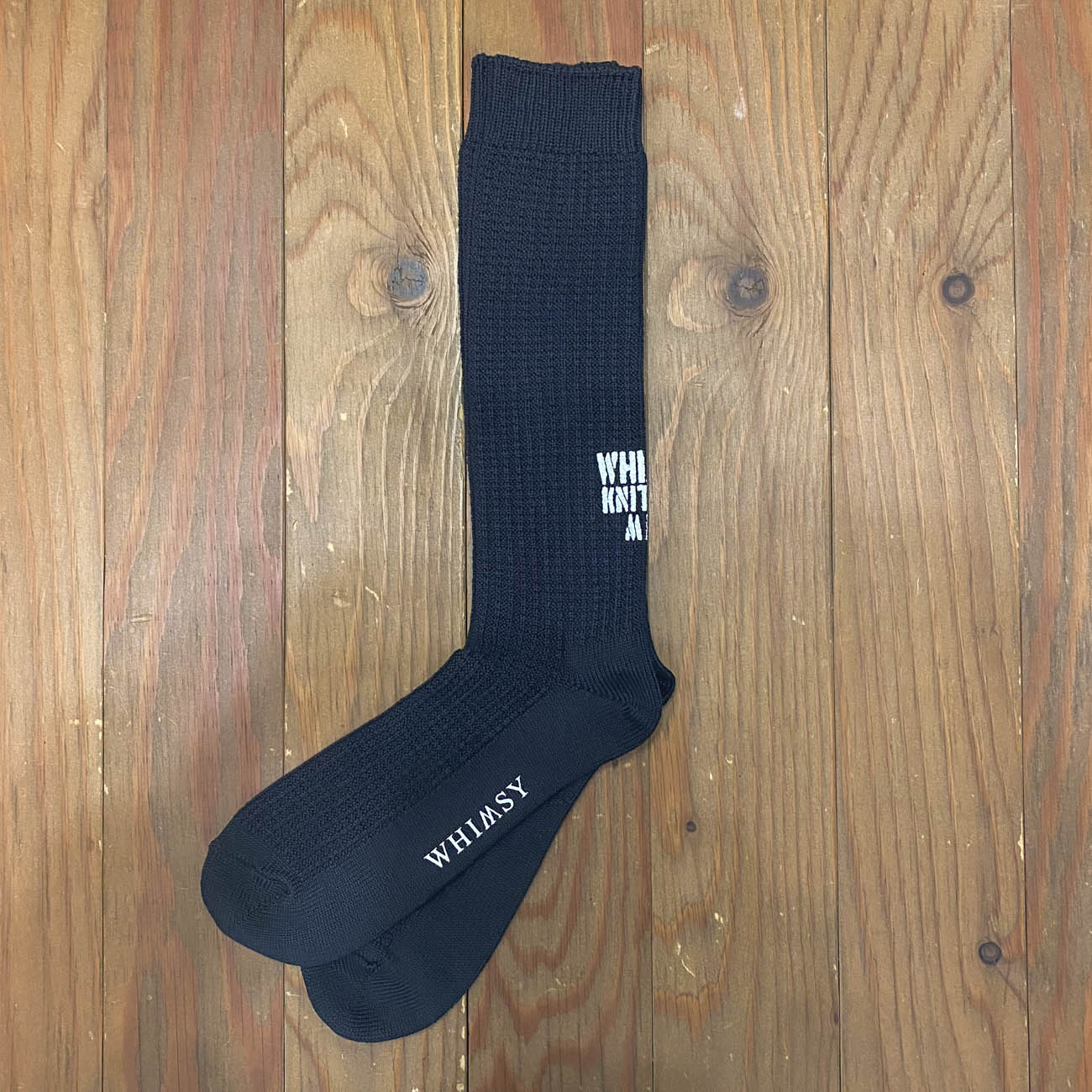 WHIMSY WAFFLE SOX BLACK