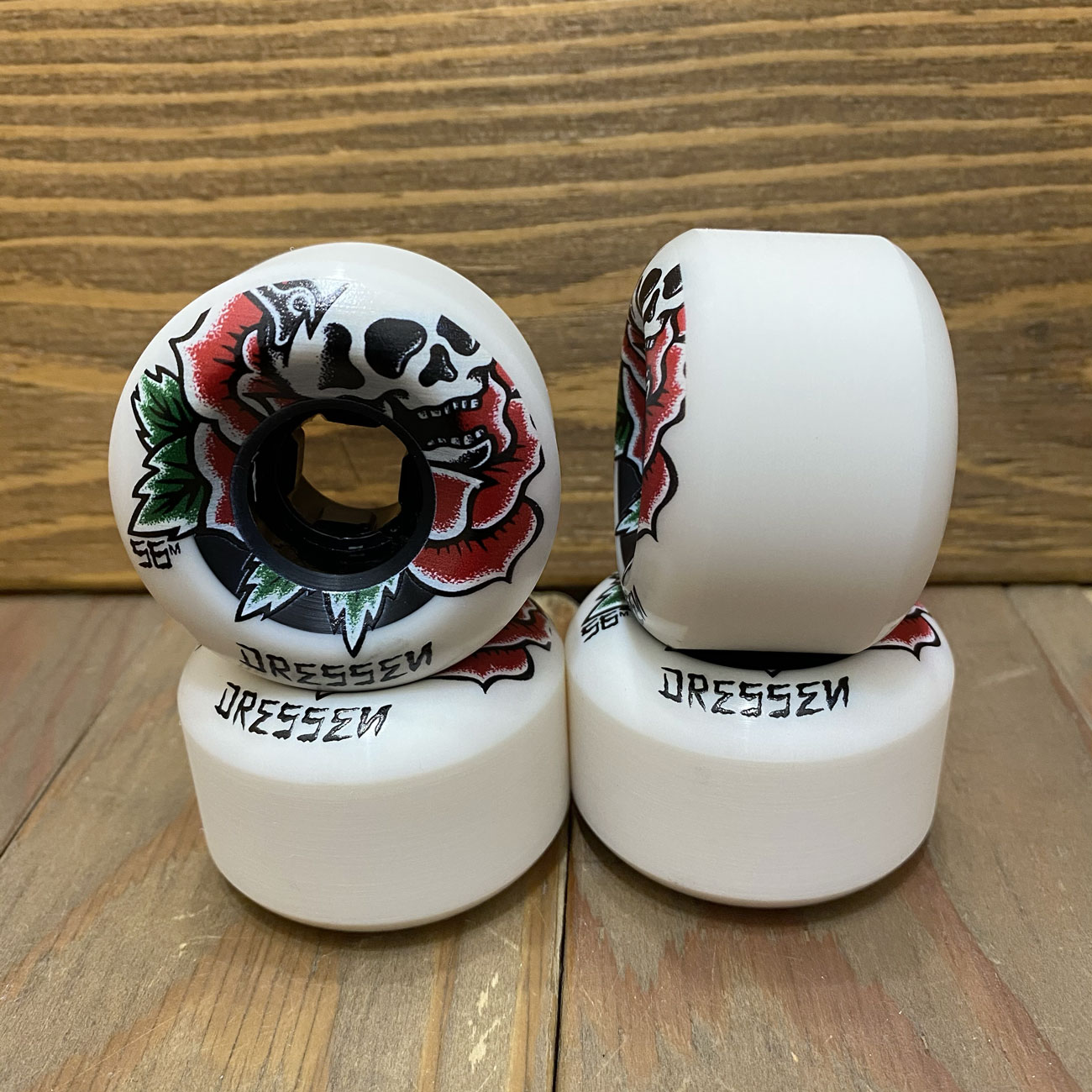 【スクエア】OJ WHEELS DOUBLE DURO DOUBLE DURO DRESSEN ROSE SKULL 99A/95A 56mm
