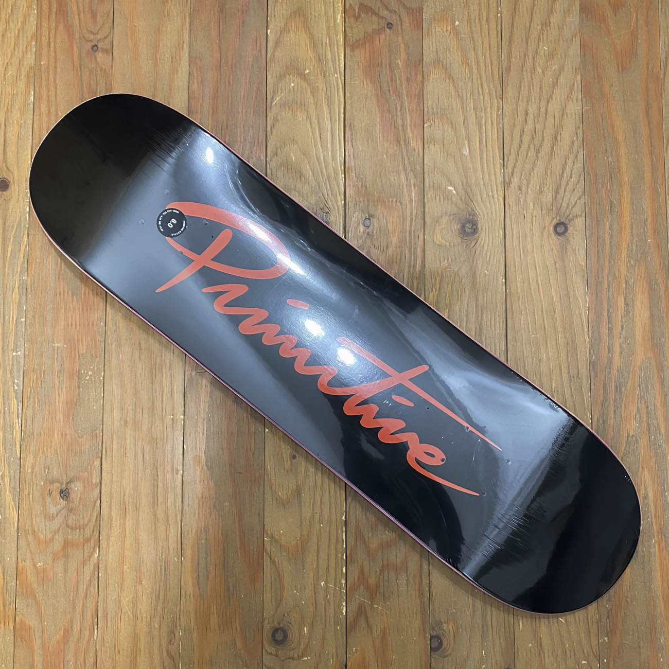 PRIMITIVE NUEVO SCRIPT CORE BLACK/ORANGE DECK 8.0inch