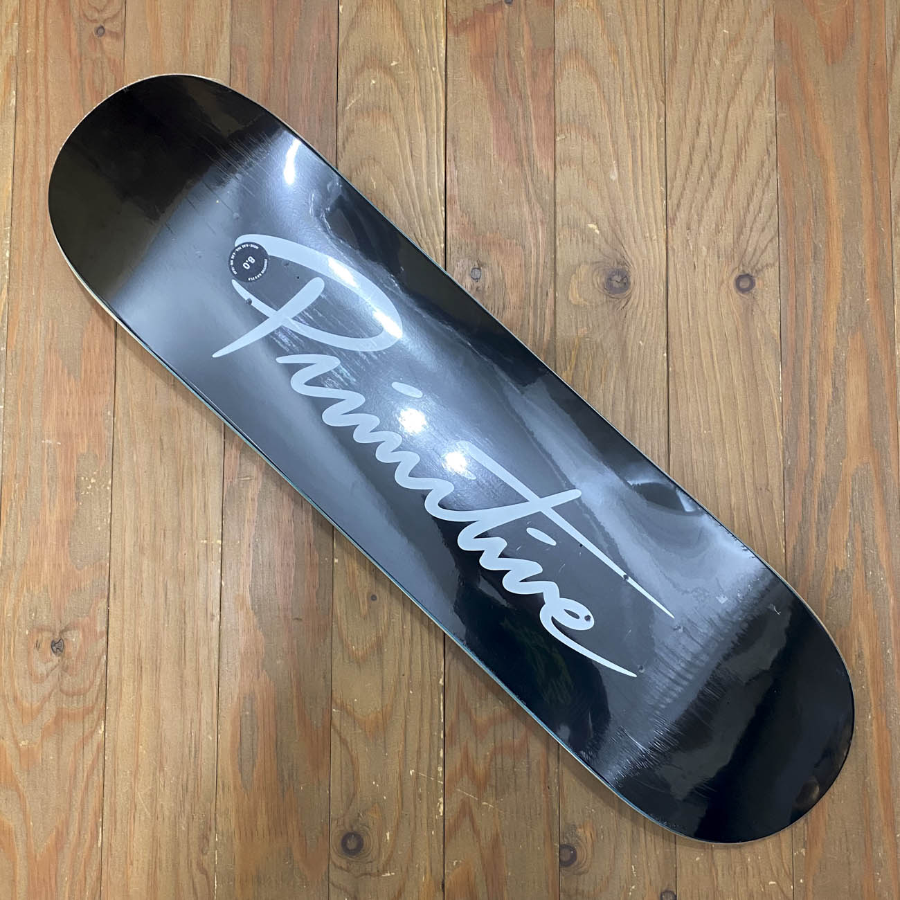 PRIMITIVE NUEVO SCRIPT CORE BLACK/WHITE DECK 8.0inch