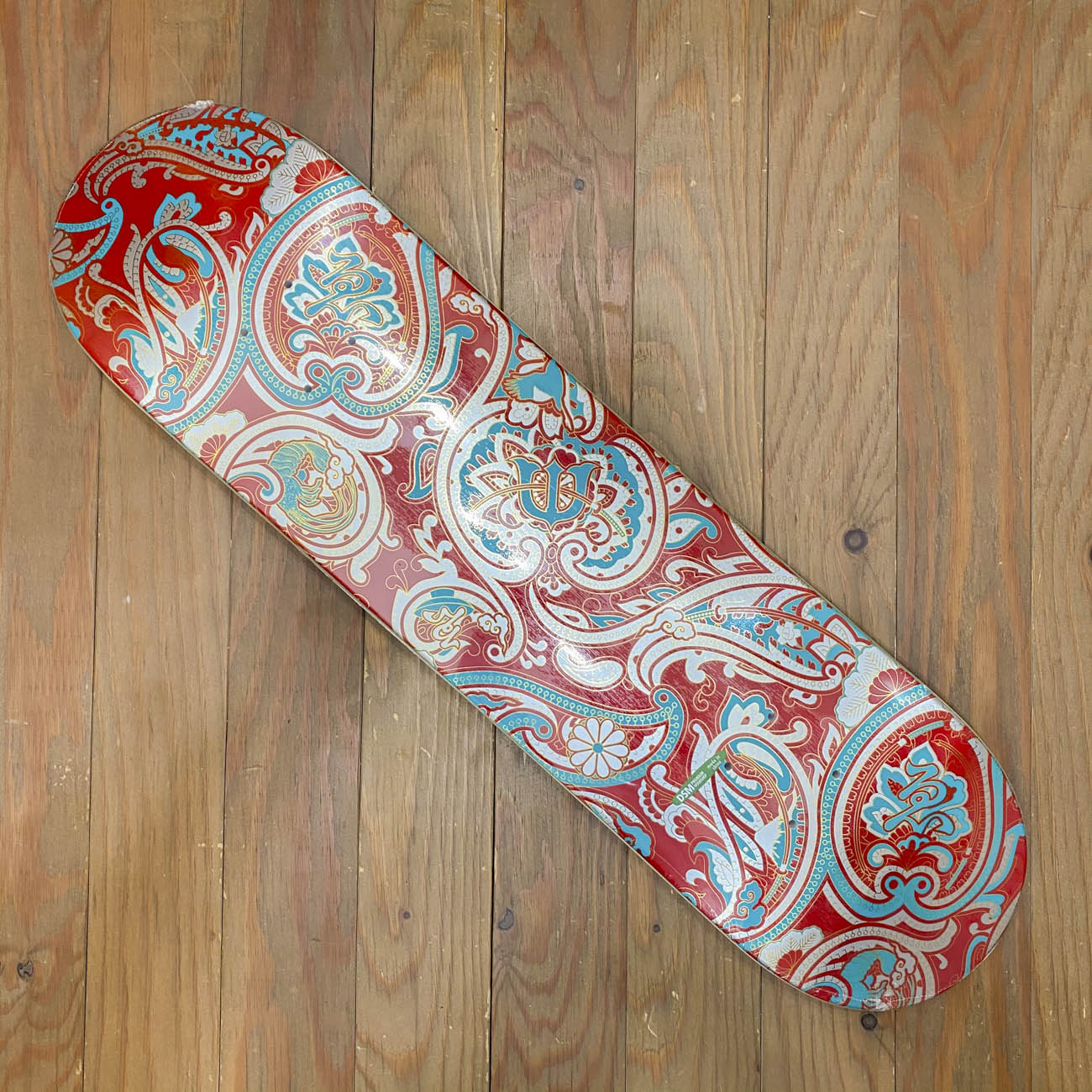 EVISEN PAISLEY RED TURQUOISE DECK 8.0/8.125inch