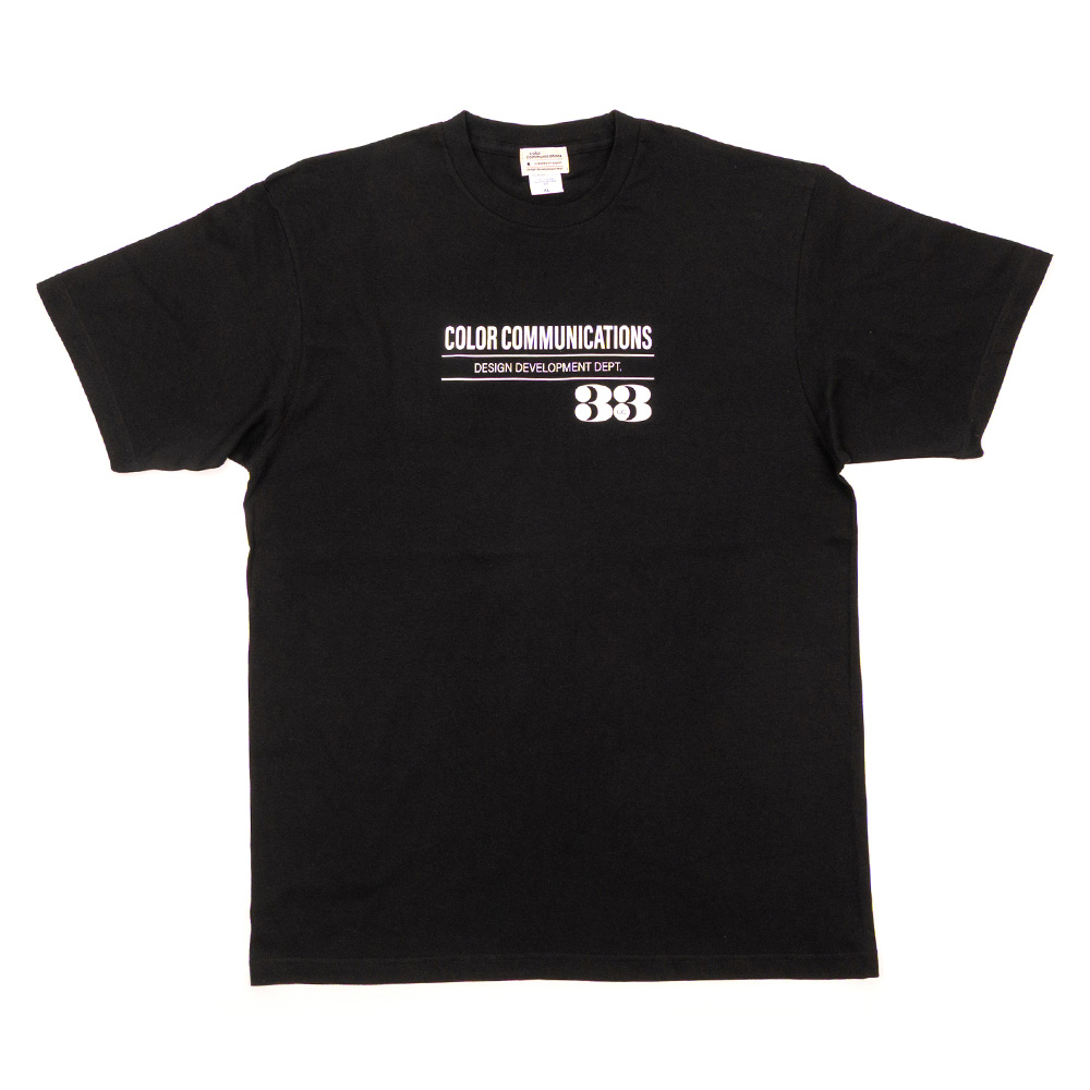 COLOR COMMUNICATIONS 33 RPM TEE BLACK