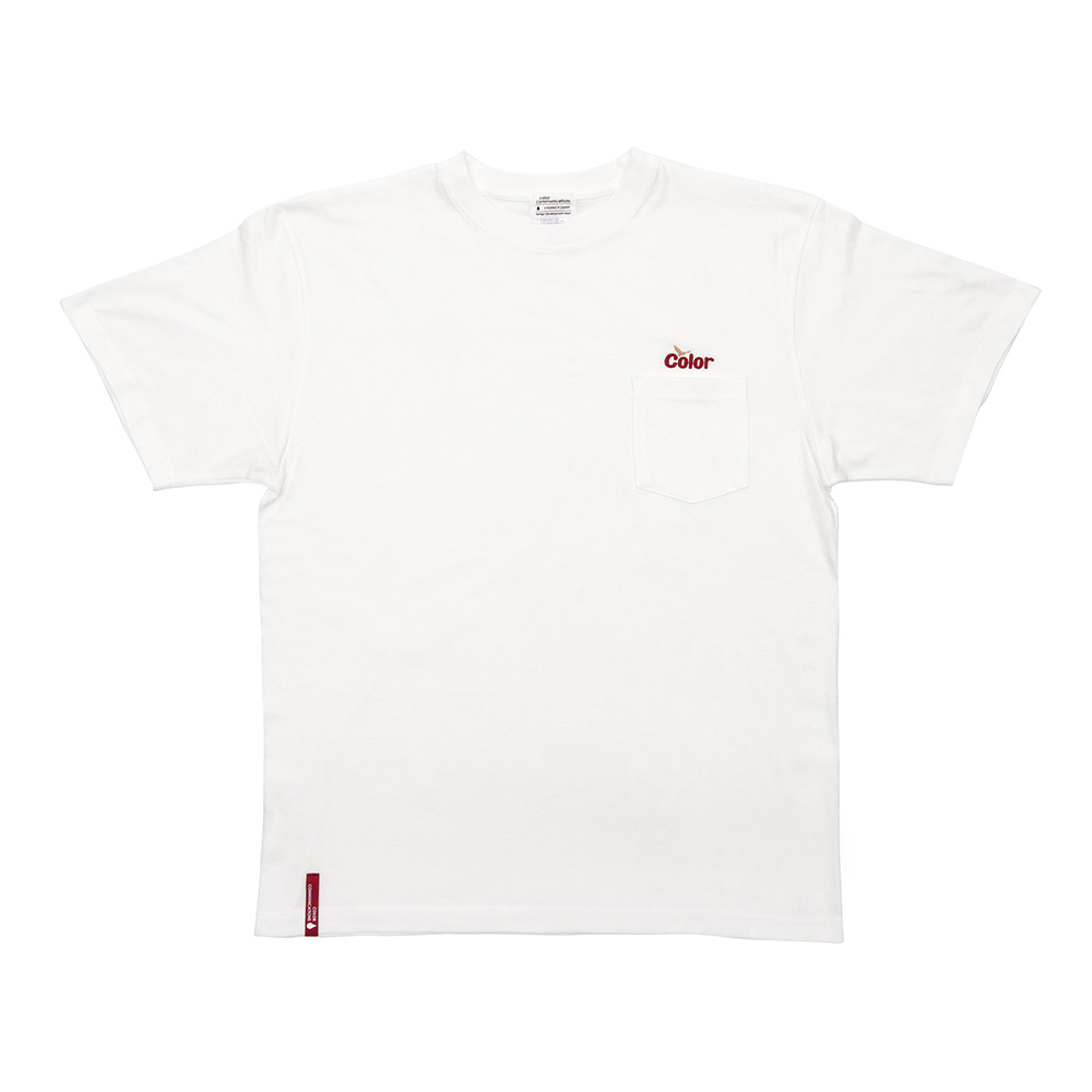 COLOR COMMUNICATIONS WAWA OWL EMB POCKET TEE WHITE