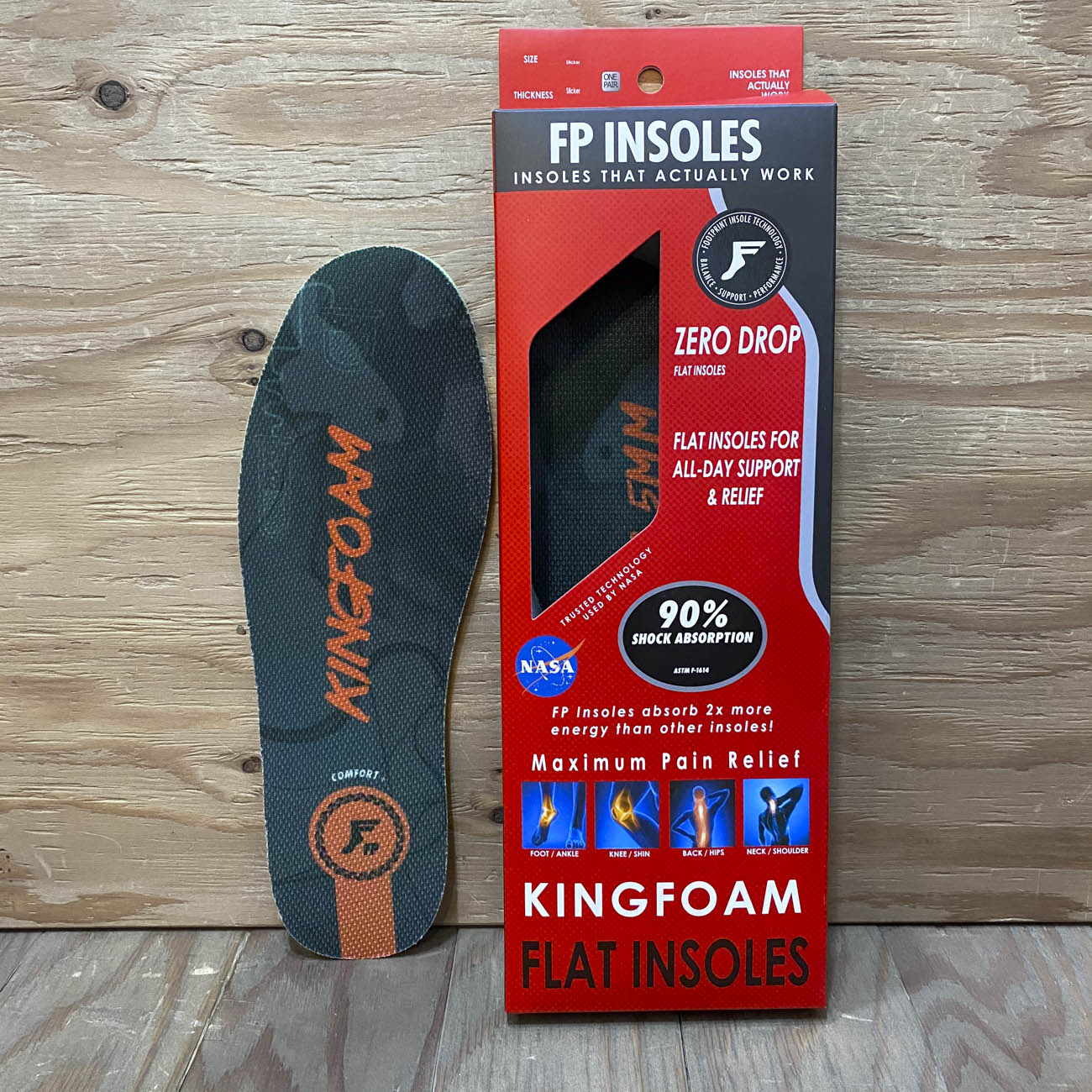 FP KINGFOAM INSOLES 5mm BLACK CAMMO/RED
