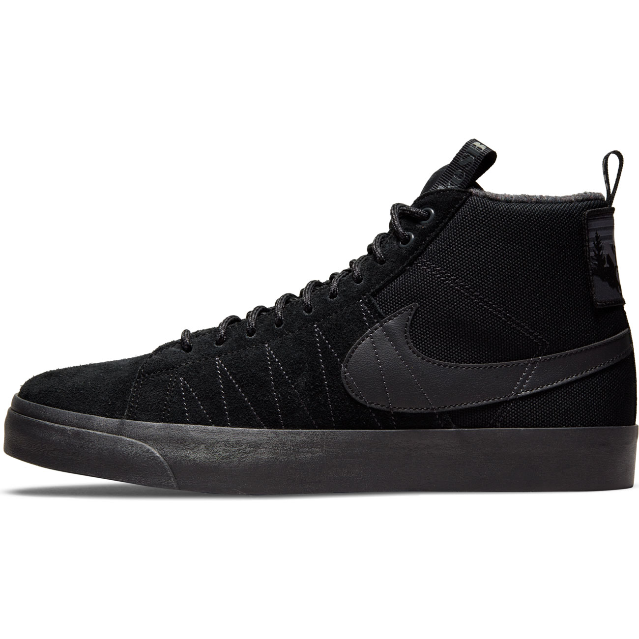 NIKE SB ZOOM BLAZER MID PRM BLACK/BLACK 