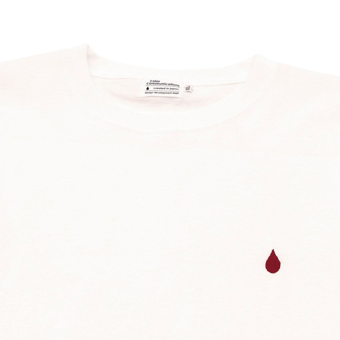 COLOR COMMUNICATIONS DRIP EMB CLR LONG TEE