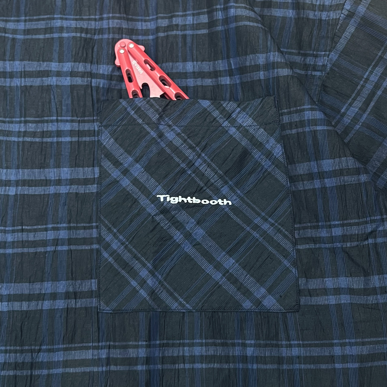 TIGHTBOOTH FURROW SHIRT BLUE PLAID トップス