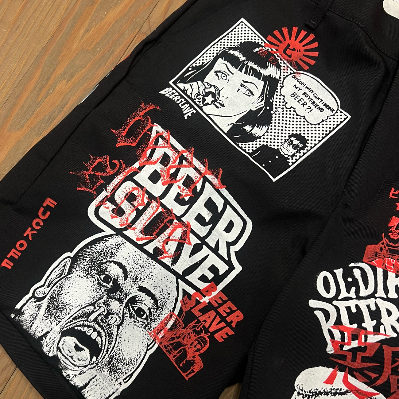 BEER SLAVE WORK SHORTS