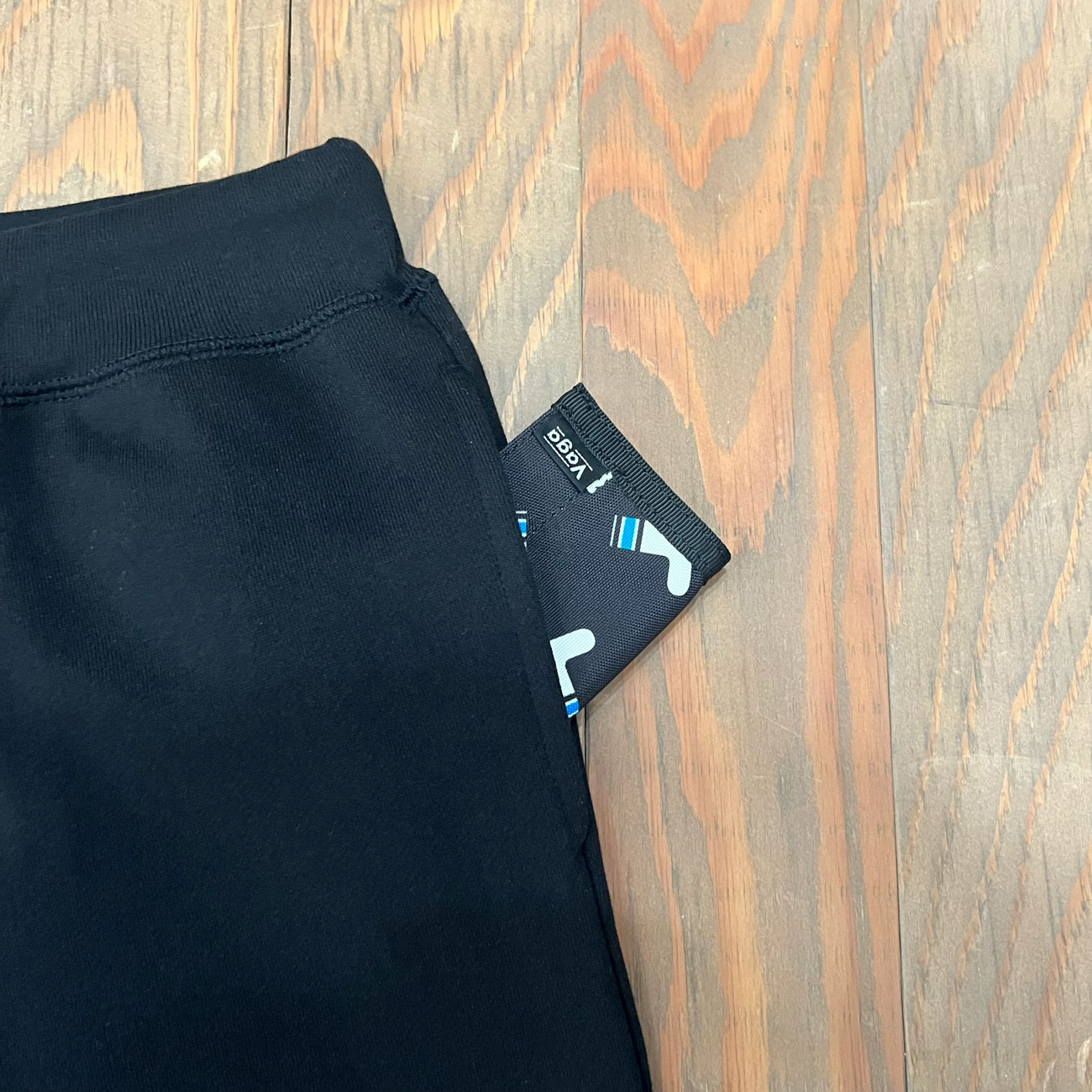 COLOR COMMUNICATIONS DRIP EMB LETTER SWEAT PANTS BLACK