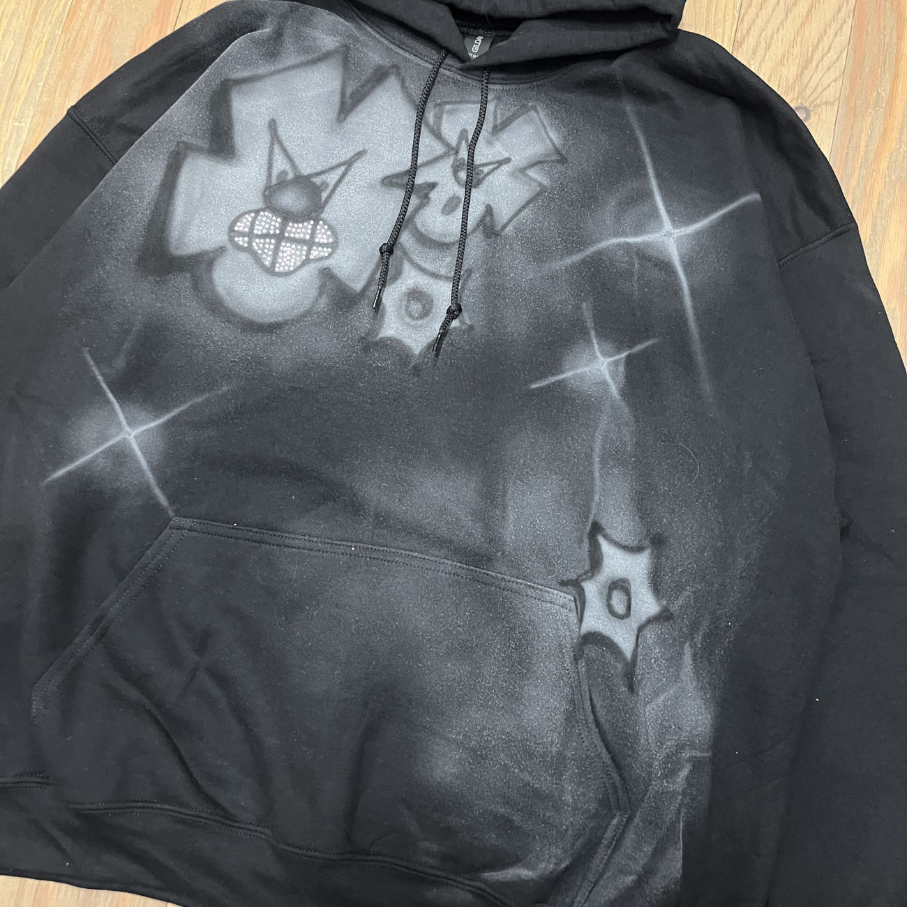 TEY0 TEY RHINESTONE HOODIE (2XL1)