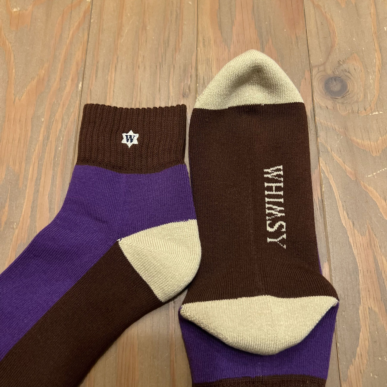 WHIMSY VERSE SOCKS PURPLE