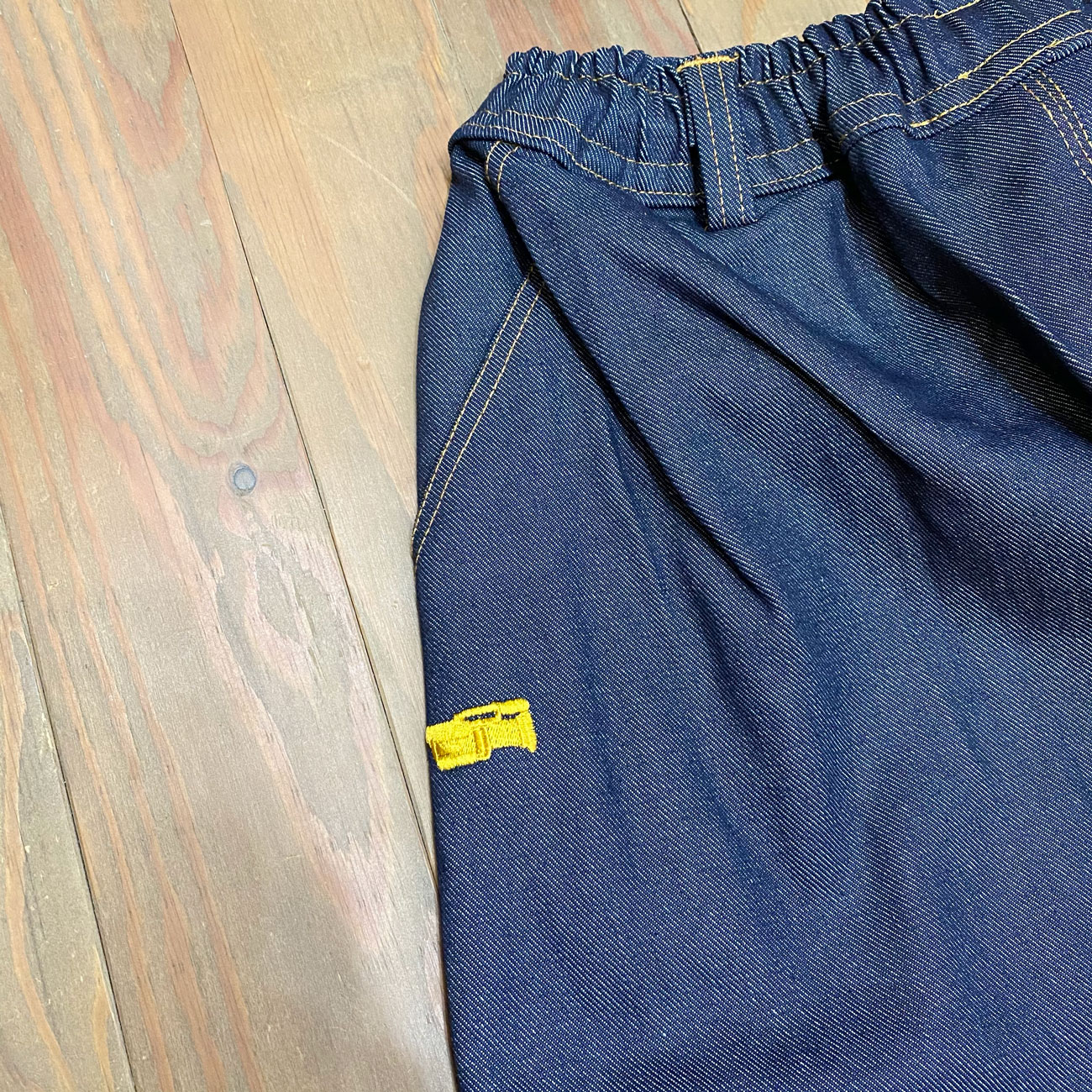 TELEVISI STAR VX1 BAGGY OG PANTS GOLD STICHING RAW DENIM NAVY