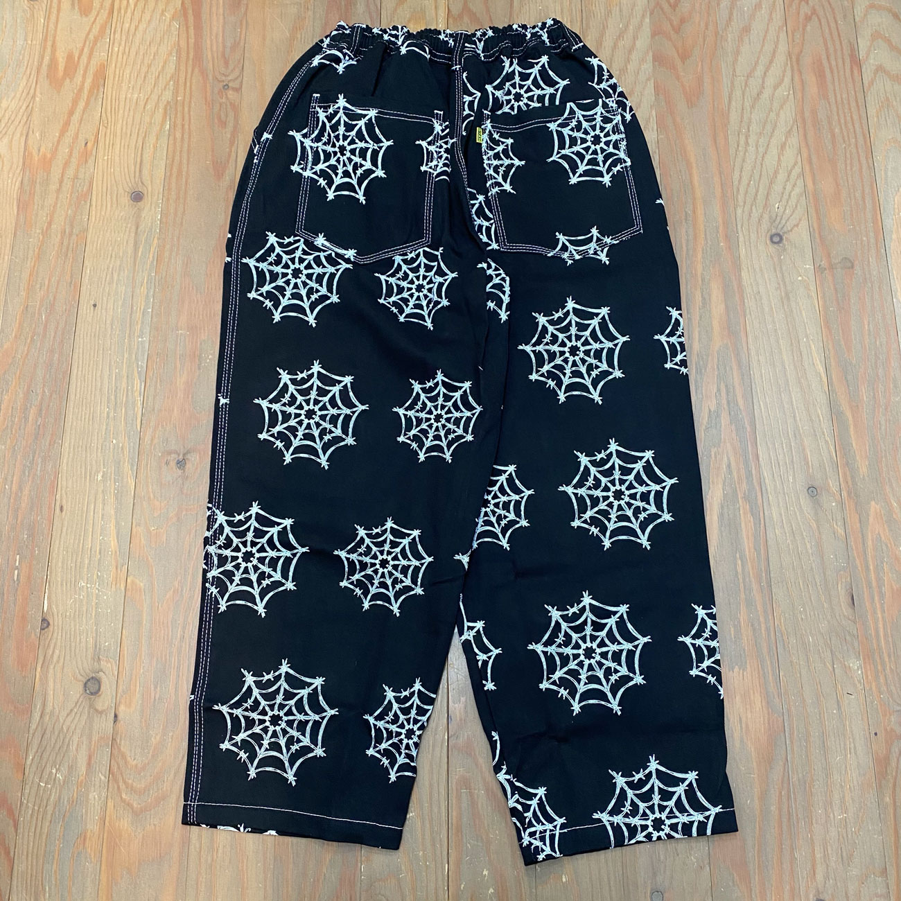 TELEVISI STAR WEB DENIM BAGGY OG PANTS JET BLACK DENIM