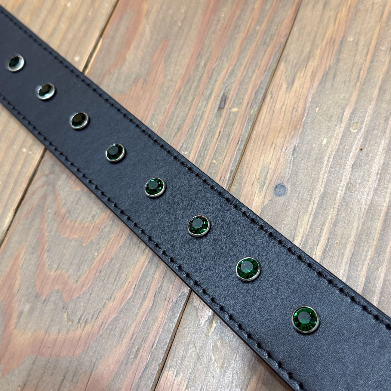 LOOSEY LOVES YOU BLACK RHINESTONE BELT