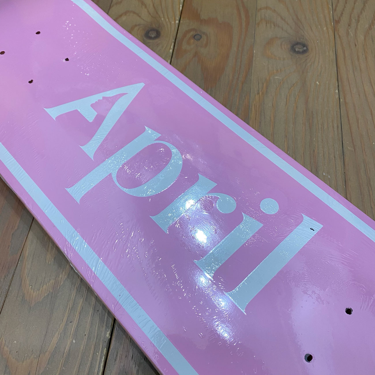 APRIL OG LOGO WHITE PINK MINI DECK 7.37inch | 東京のスケートボード