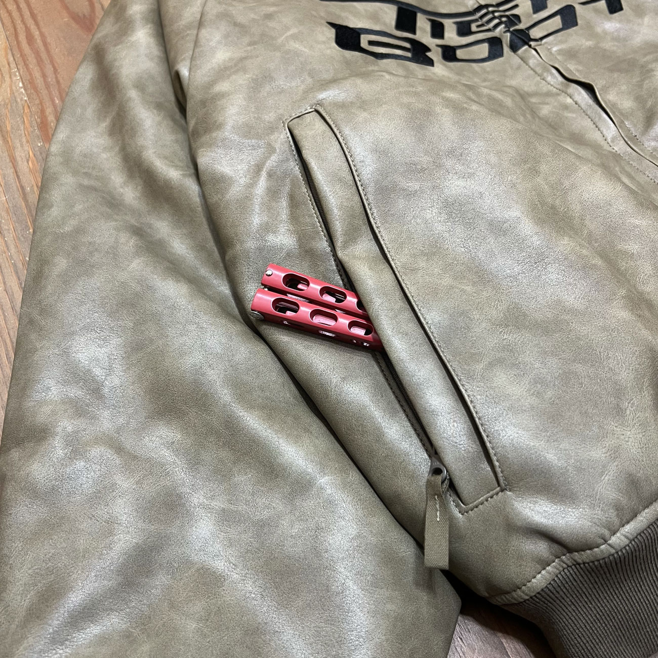 TIGHTBOOTH x SEEDA ADRENALINE LEATHER DOWN JKT